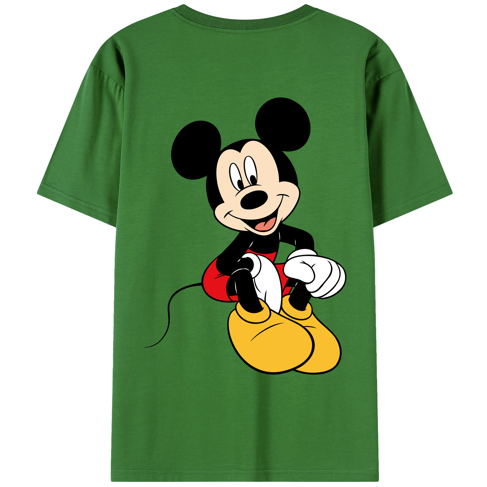 （画像用） ミッキーマウス Mickey Mouse レディース半袖Tシャツ(バックプリント)